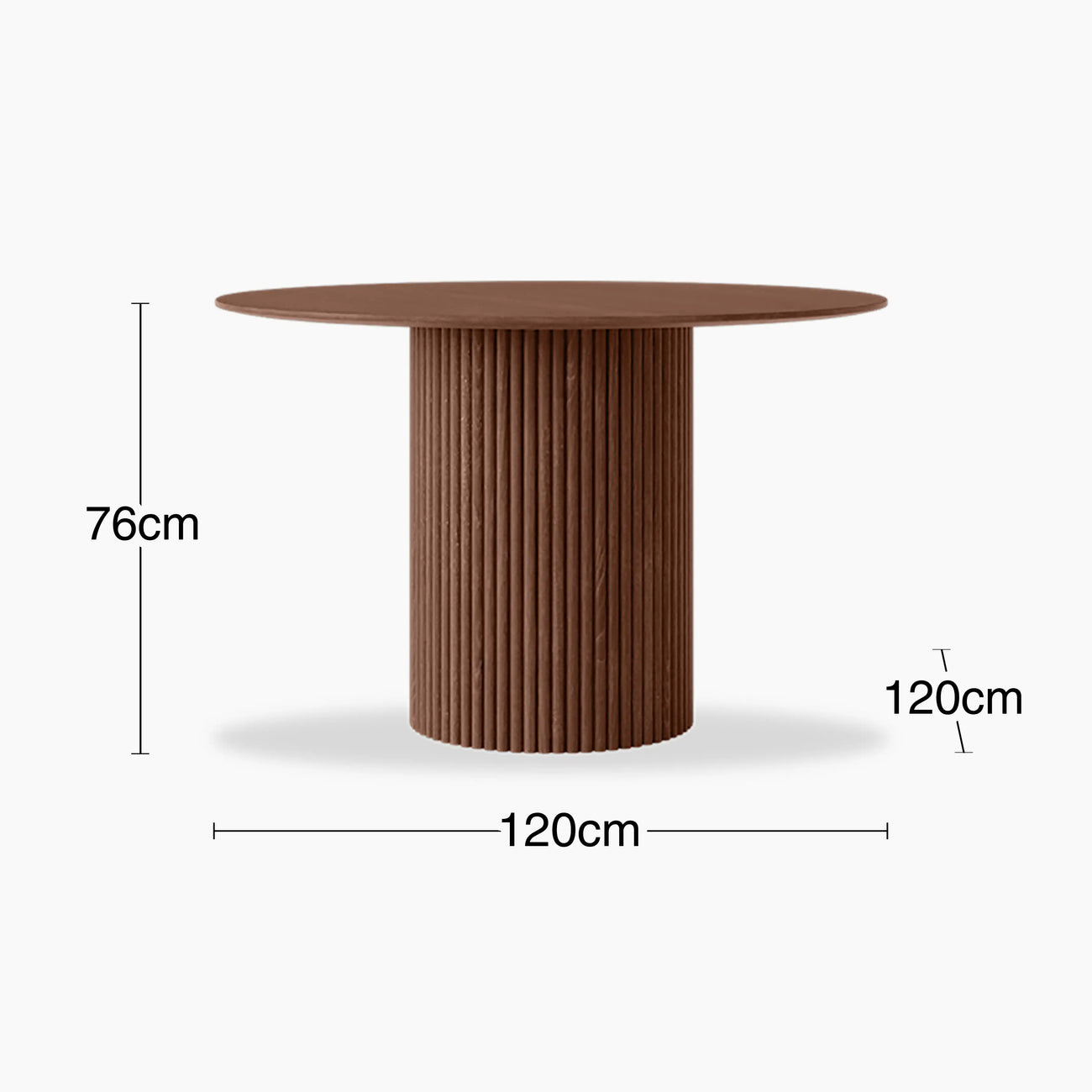 Marcel 4 Seat Round Wooden Dining Table

 Walnut