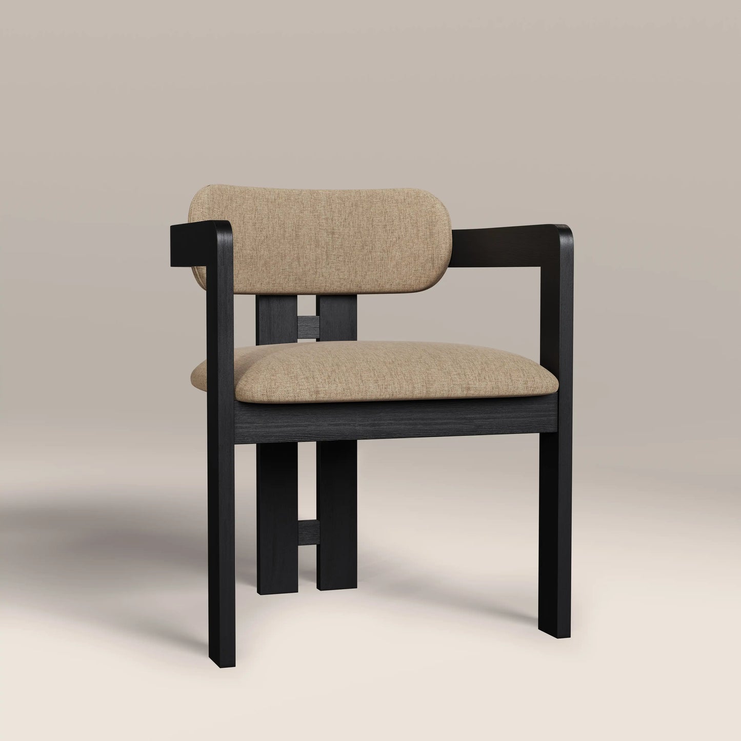 Hallie Wooden Carver Dining Chair Latte & Black