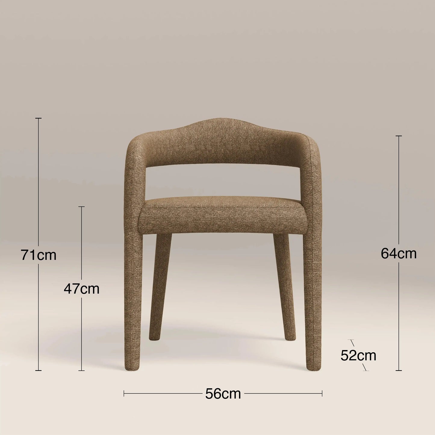 Ophelia Carver Dining Chair Speckled Cappuccino
