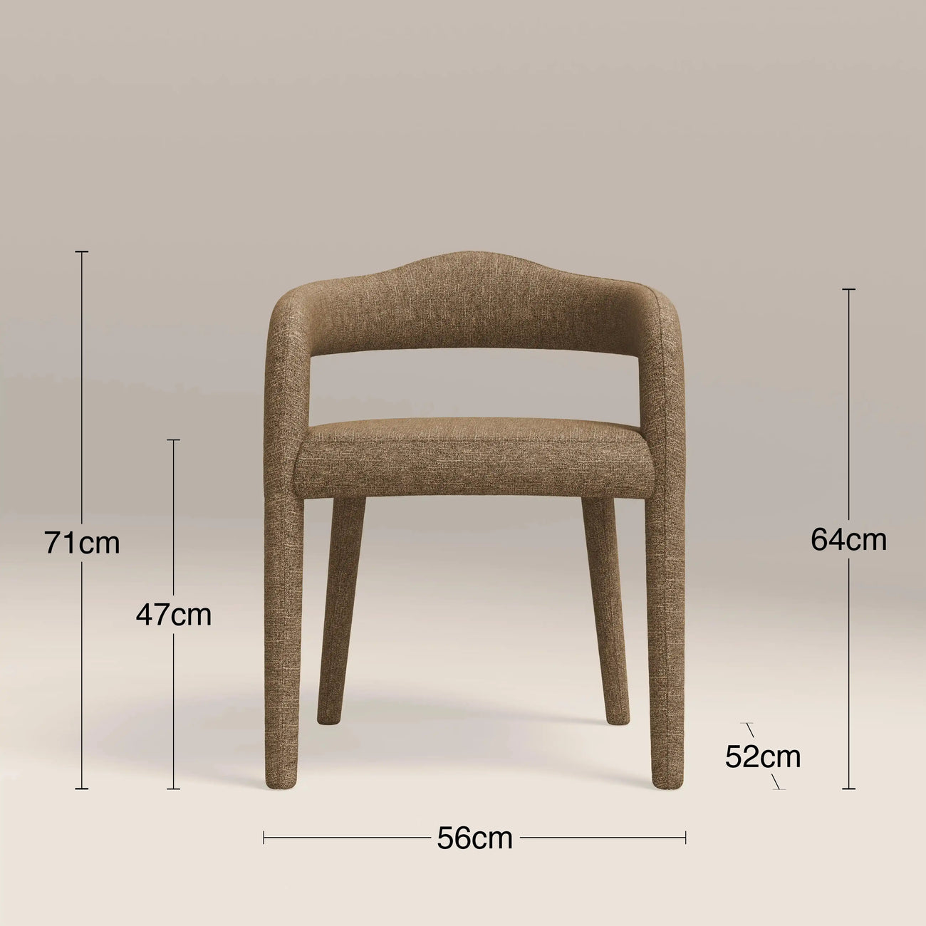 Ophelia Carver Dining Chair Speckled Cappuccino