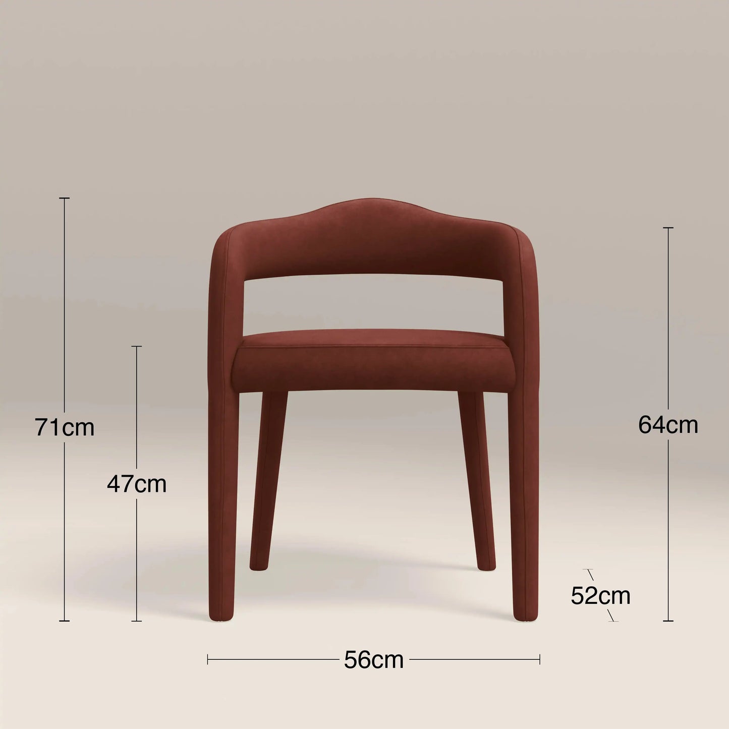 Ophelia Carver Dining Chair Rust Red