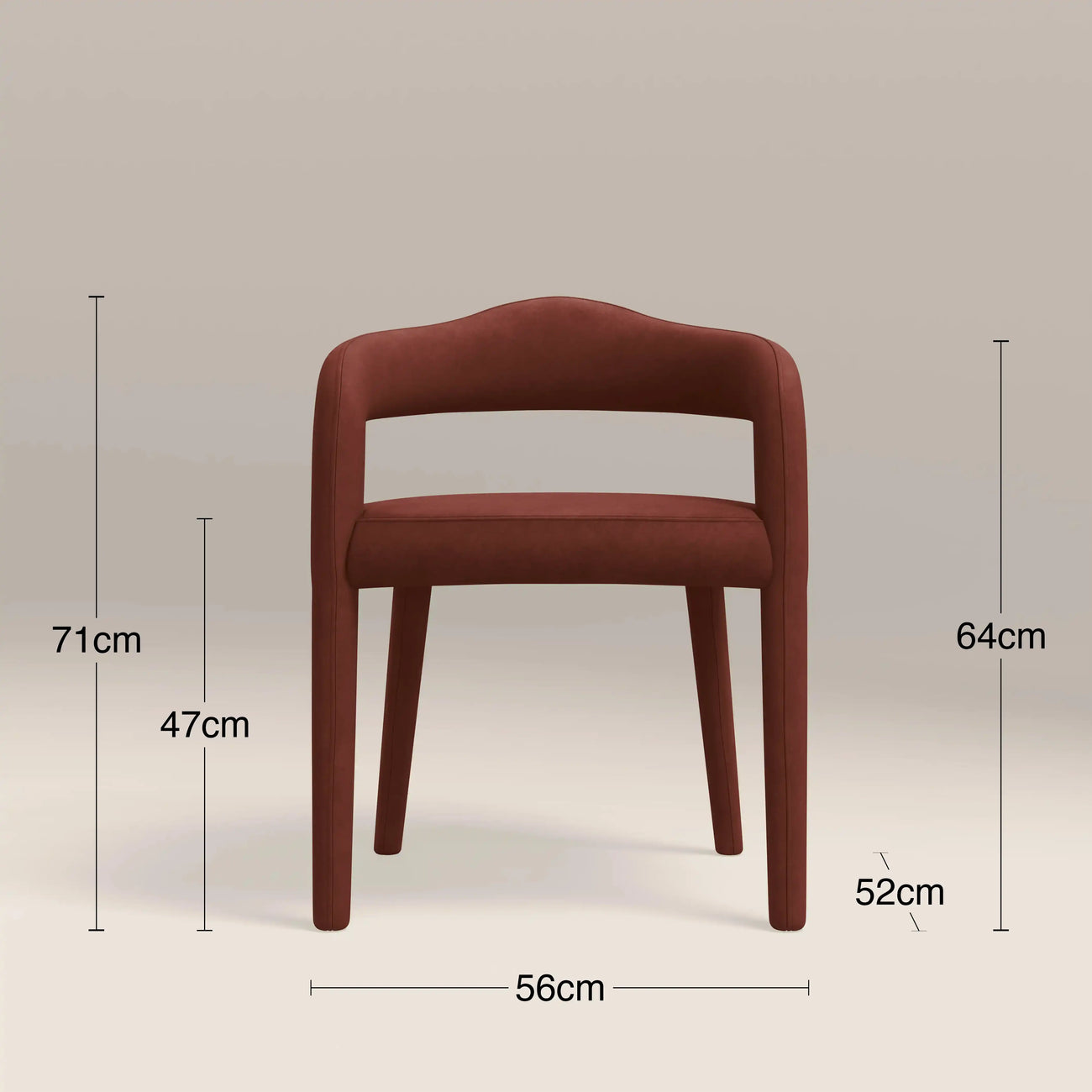 Ophelia Carver Dining Chair Rust Red