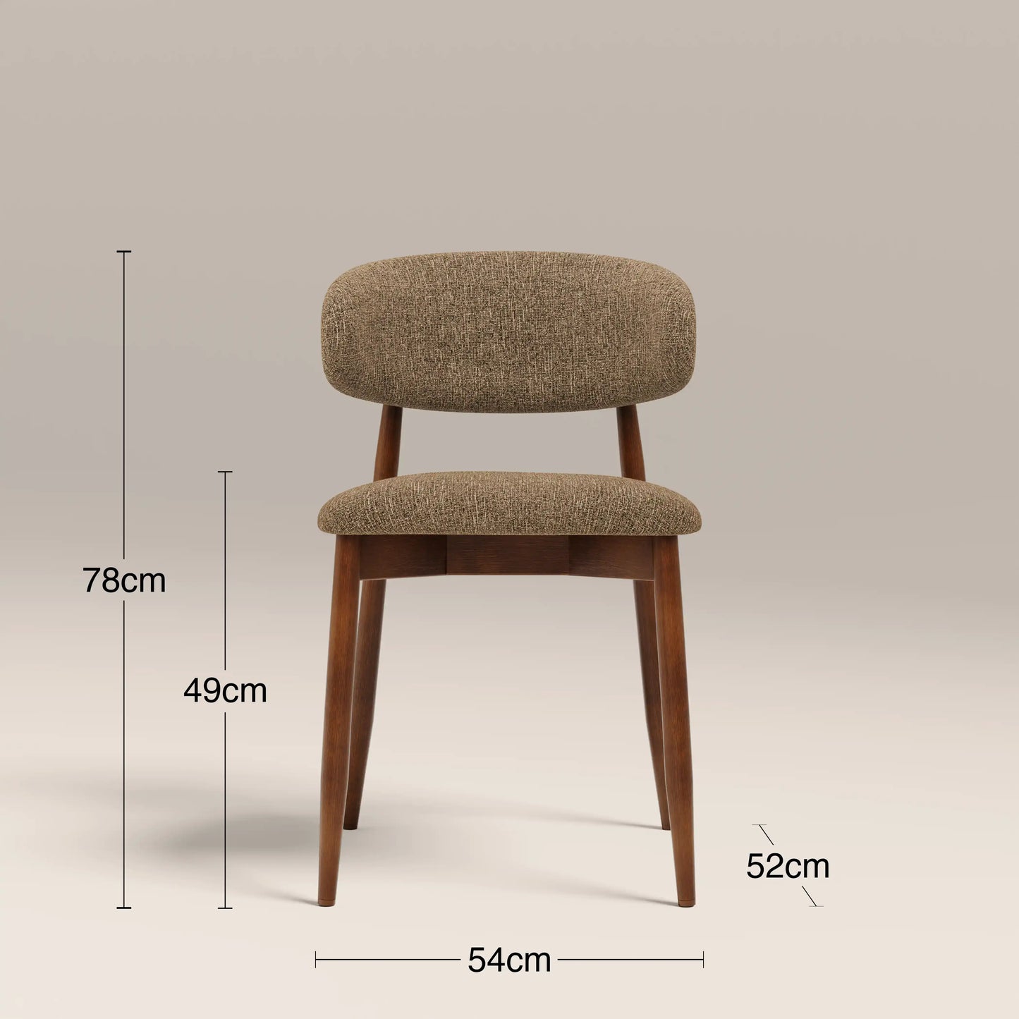 Halston Wooden Dining Chair Speckled Cappuccino