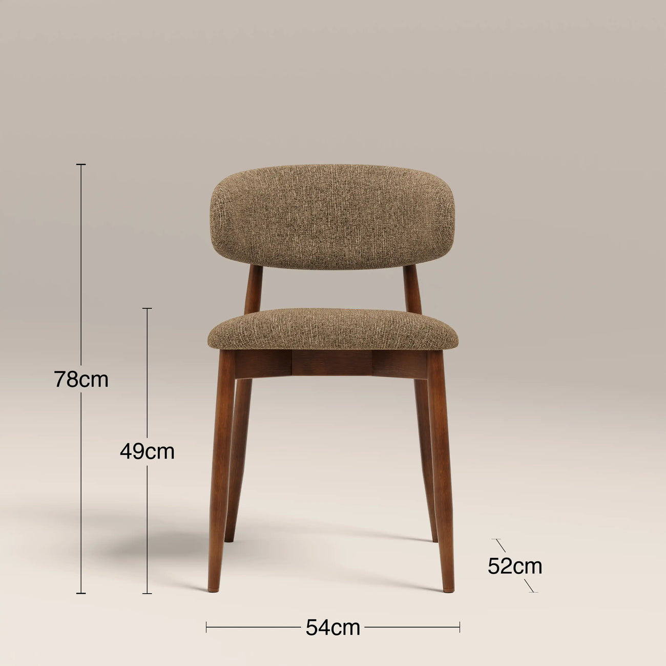 Halston Wooden Dining Chair Speckled Cappuccino