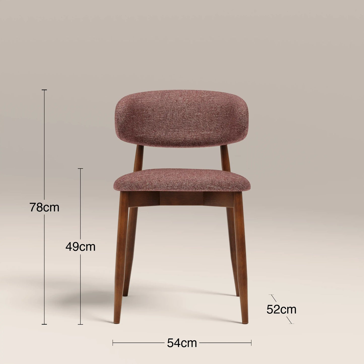 Halston Wooden Dining Chair Speckled Berry Red
