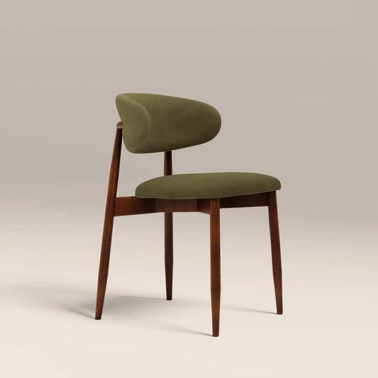 Halston Wooden Dining Chair Moss Green