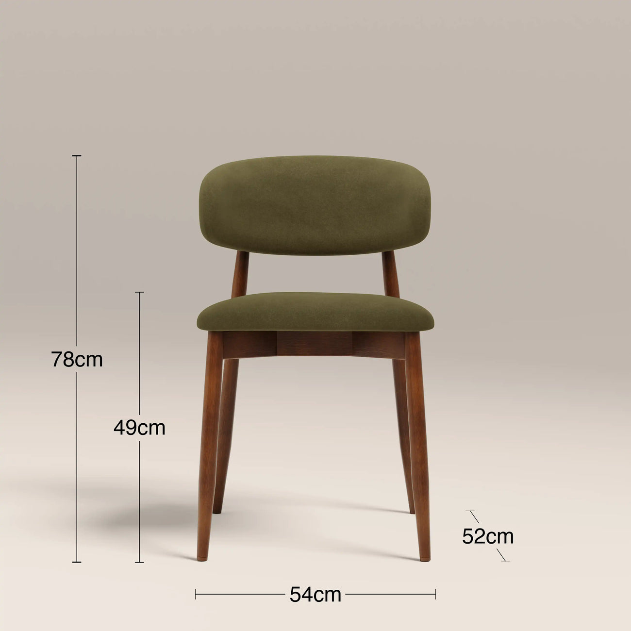 Halston Wooden Dining Chair Moss Green
