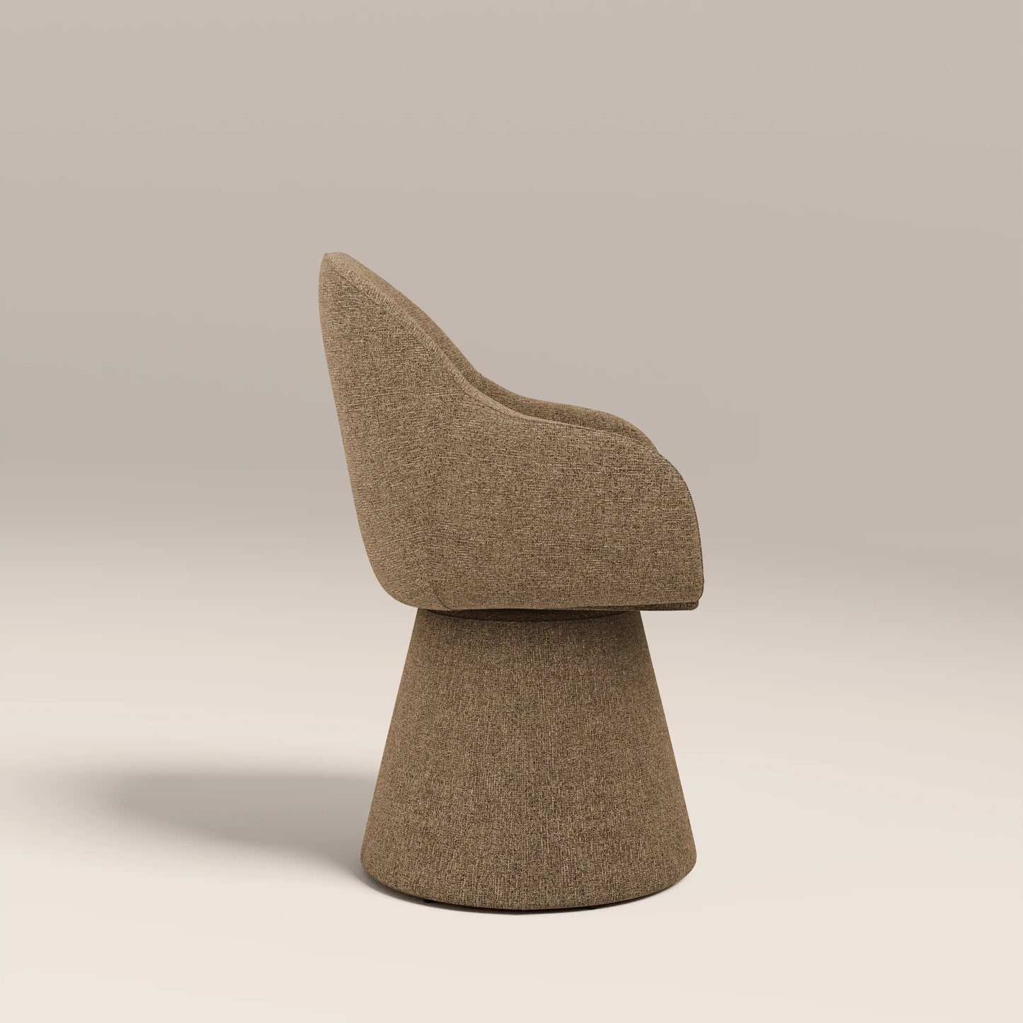 Herman Swivel Carver Dining Chair Speckled Cappuccino