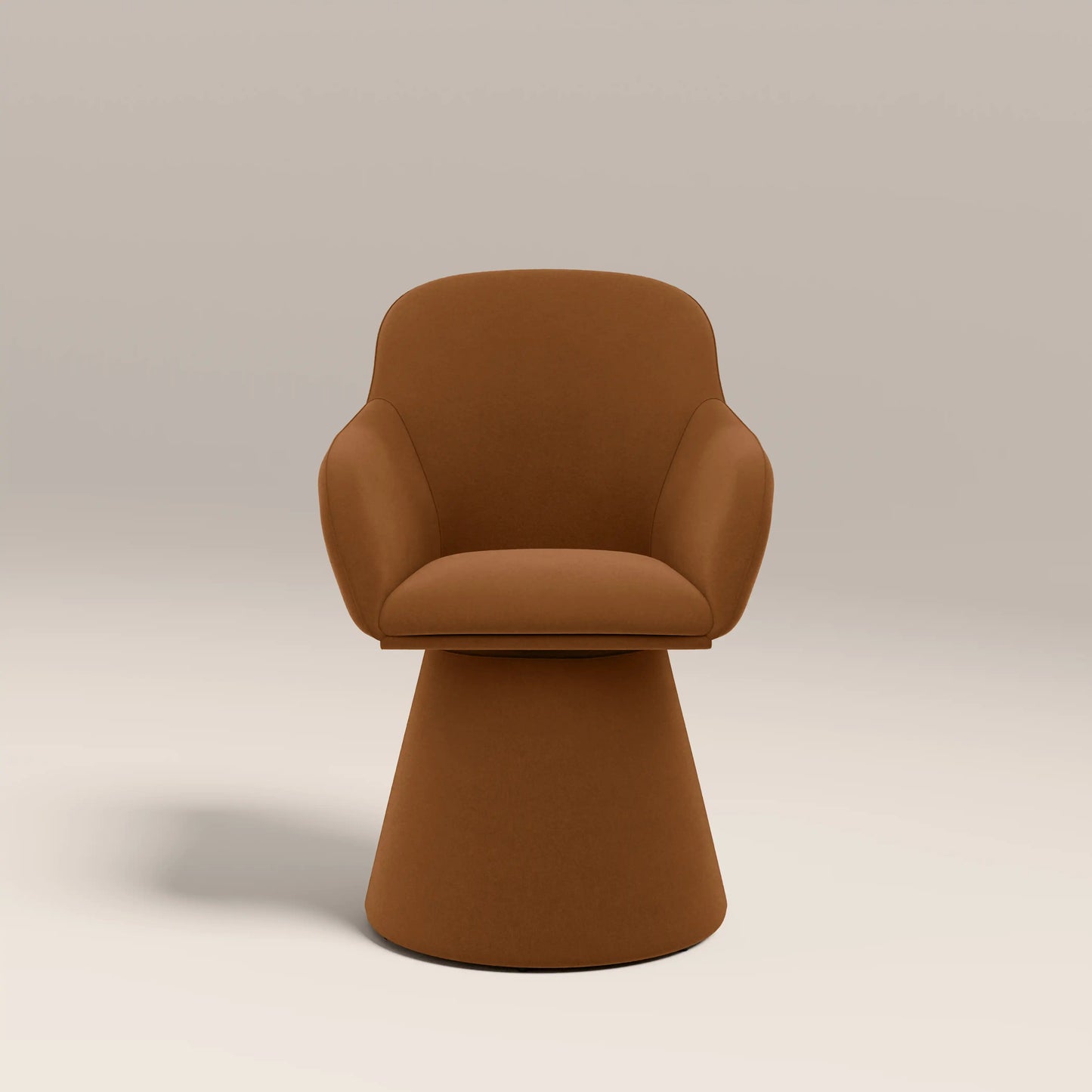 Herman Swivel Carver Dining Chair Caramel Brown