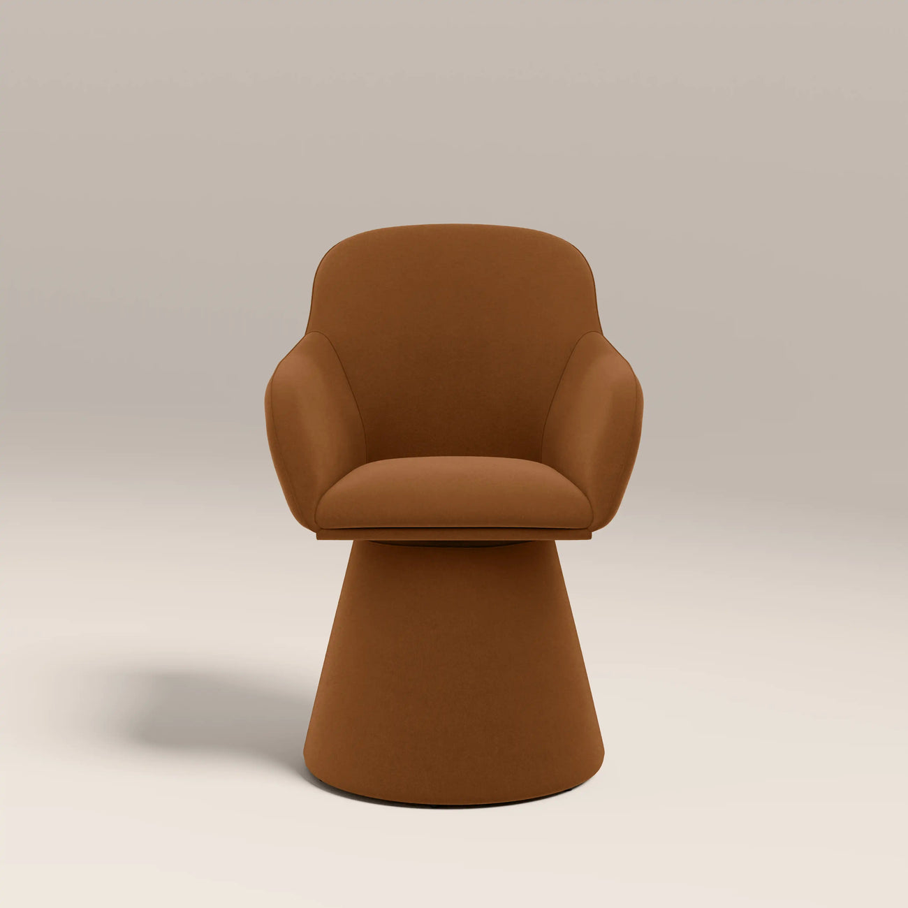 Herman Swivel Carver Dining Chair Caramel Brown