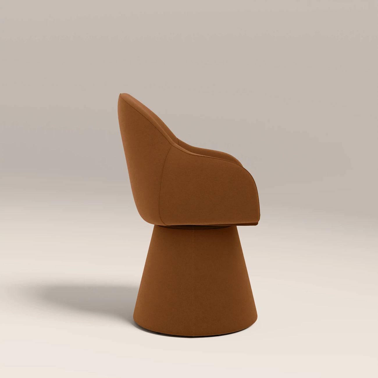 Herman Swivel Carver Dining Chair Caramel Brown
