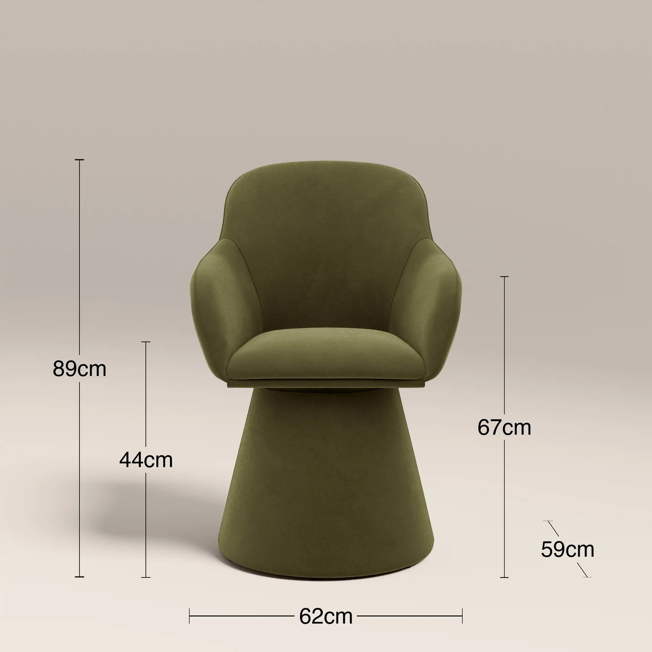 Herman Swivel Carver Dining Chair Moss Green