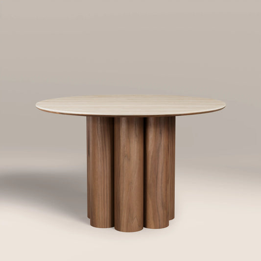 Noelle 4 Seat Round Wooden Dining Table

 Natural