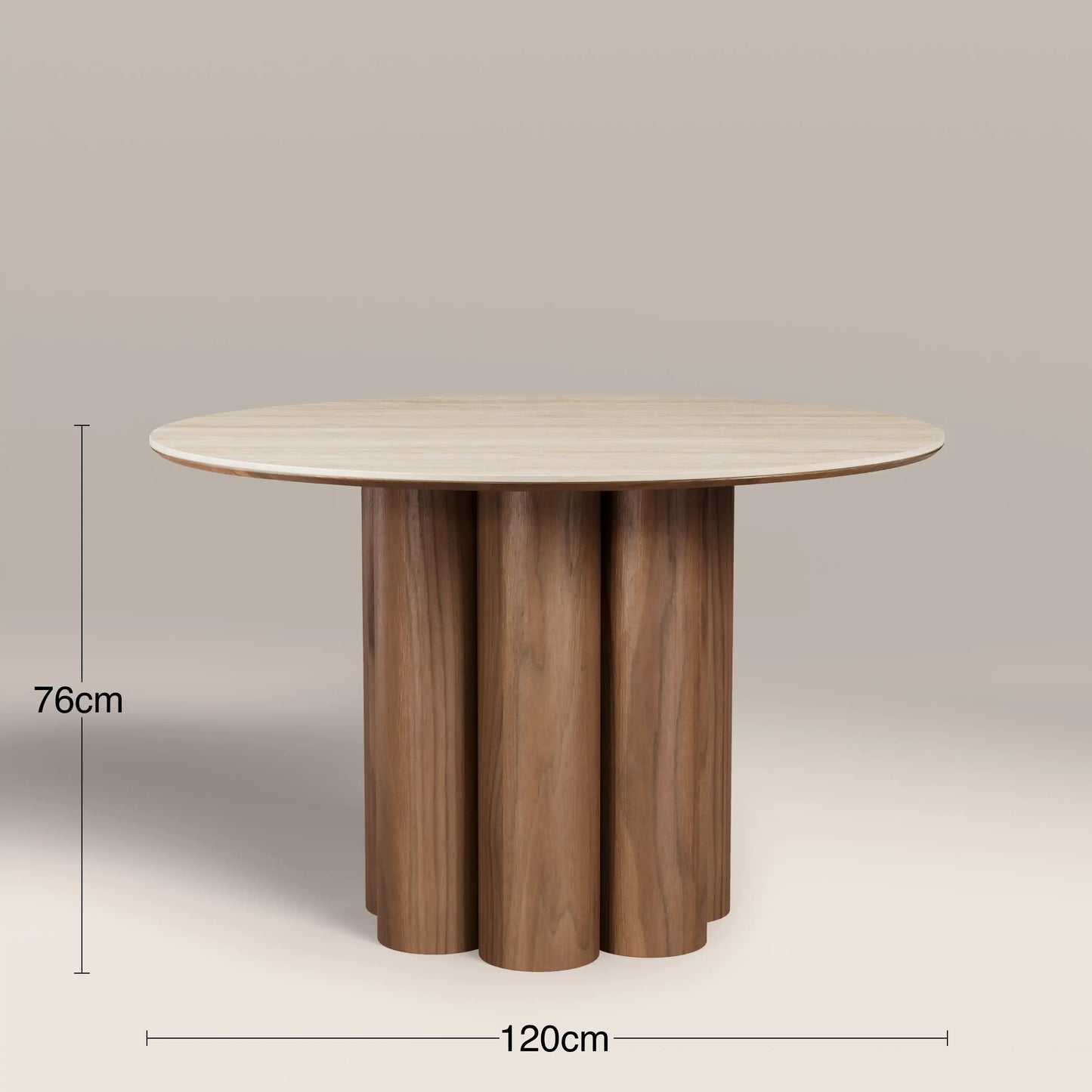 Noelle 4 Seat Round Wooden Dining Table

 Natural