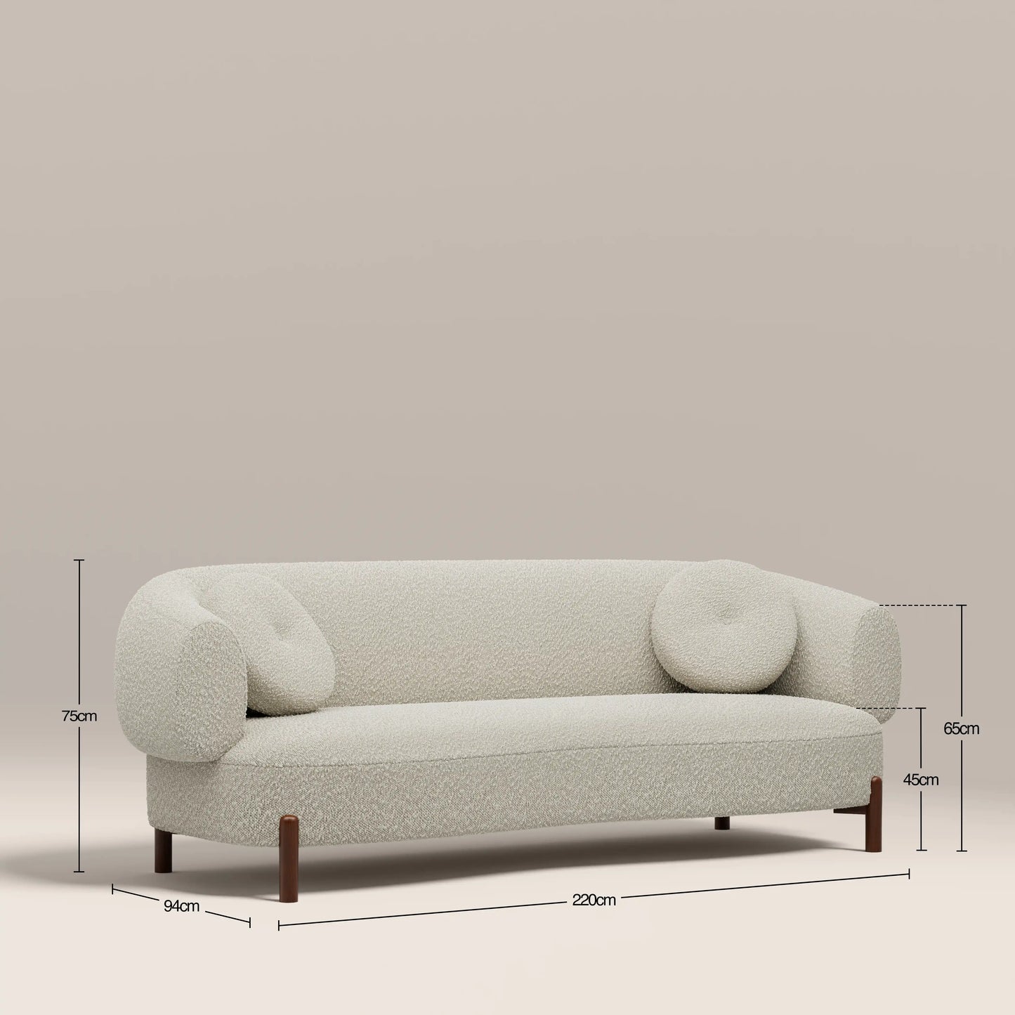Hallfield 3 Seater Sofa Speckled Stone