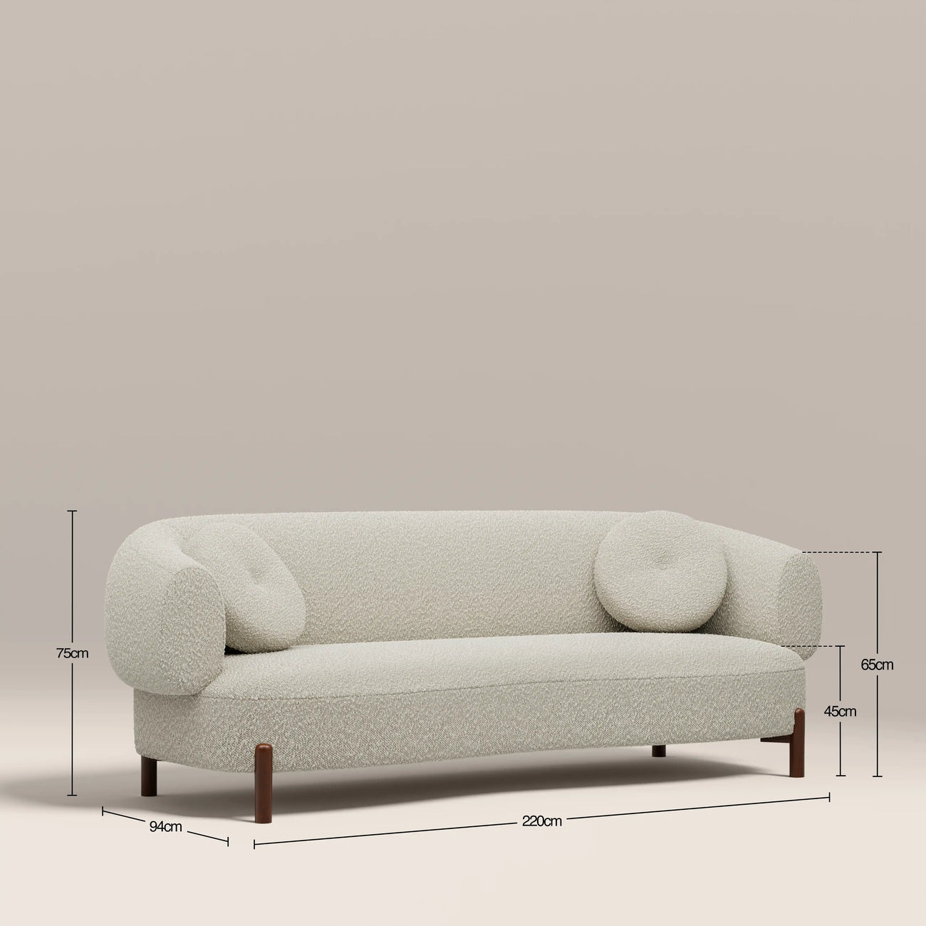 Hallfield 3 Seater Sofa Speckled Stone