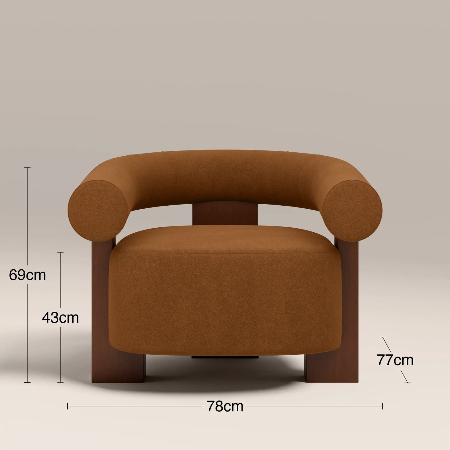 Fawnley Accent Chair Caramel Brown