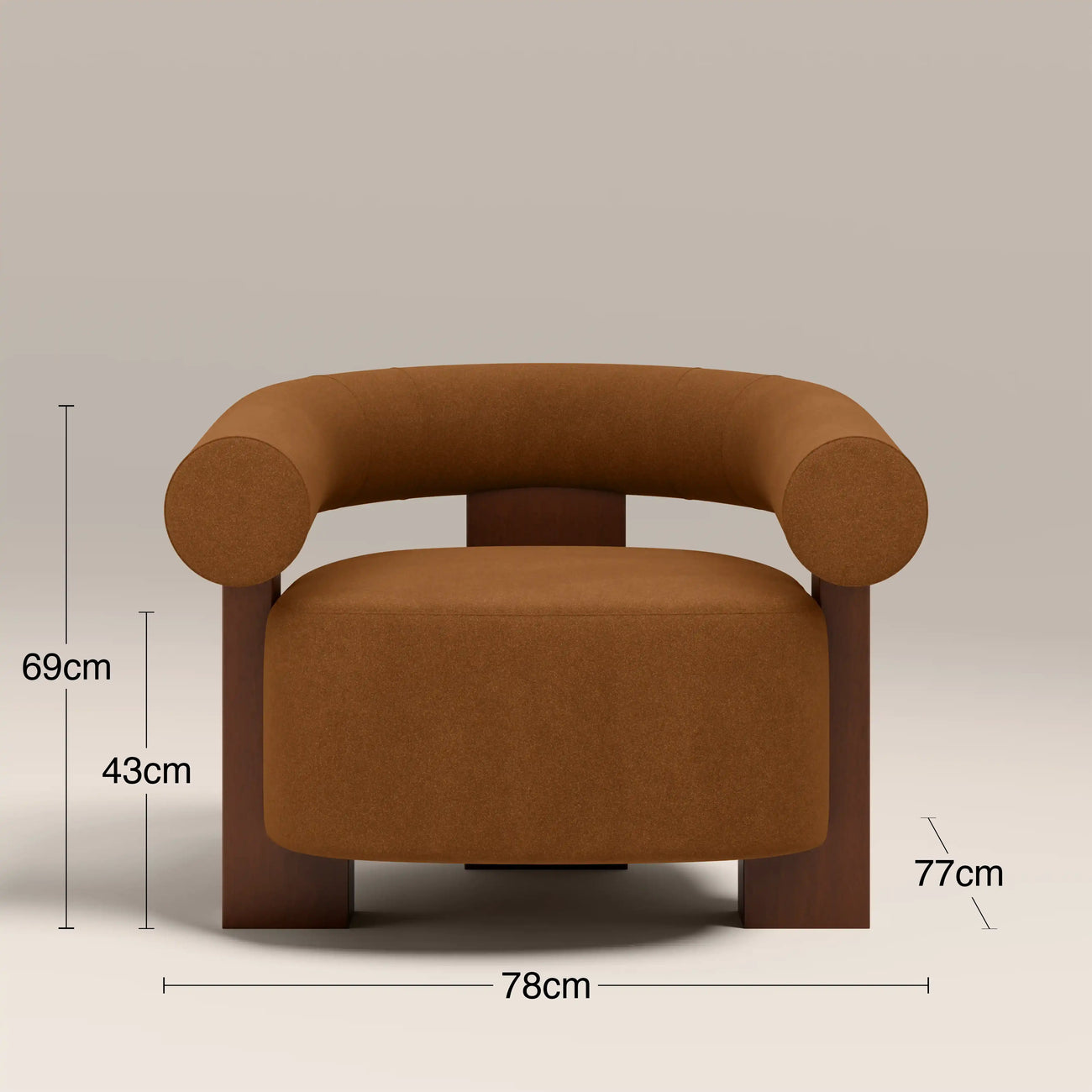 Fawnley Accent Chair Caramel Brown