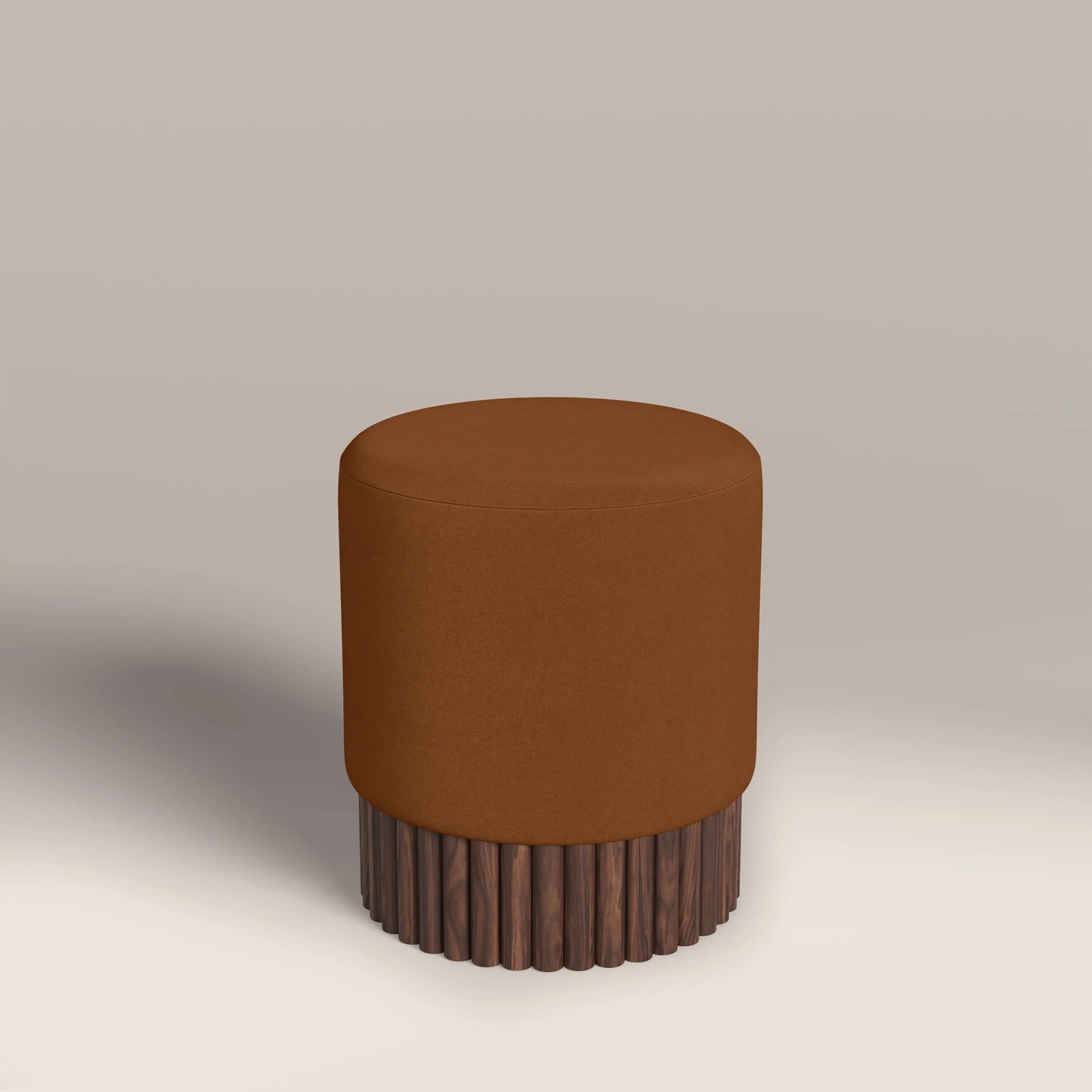 Oberon Pouffe Caramel Brown