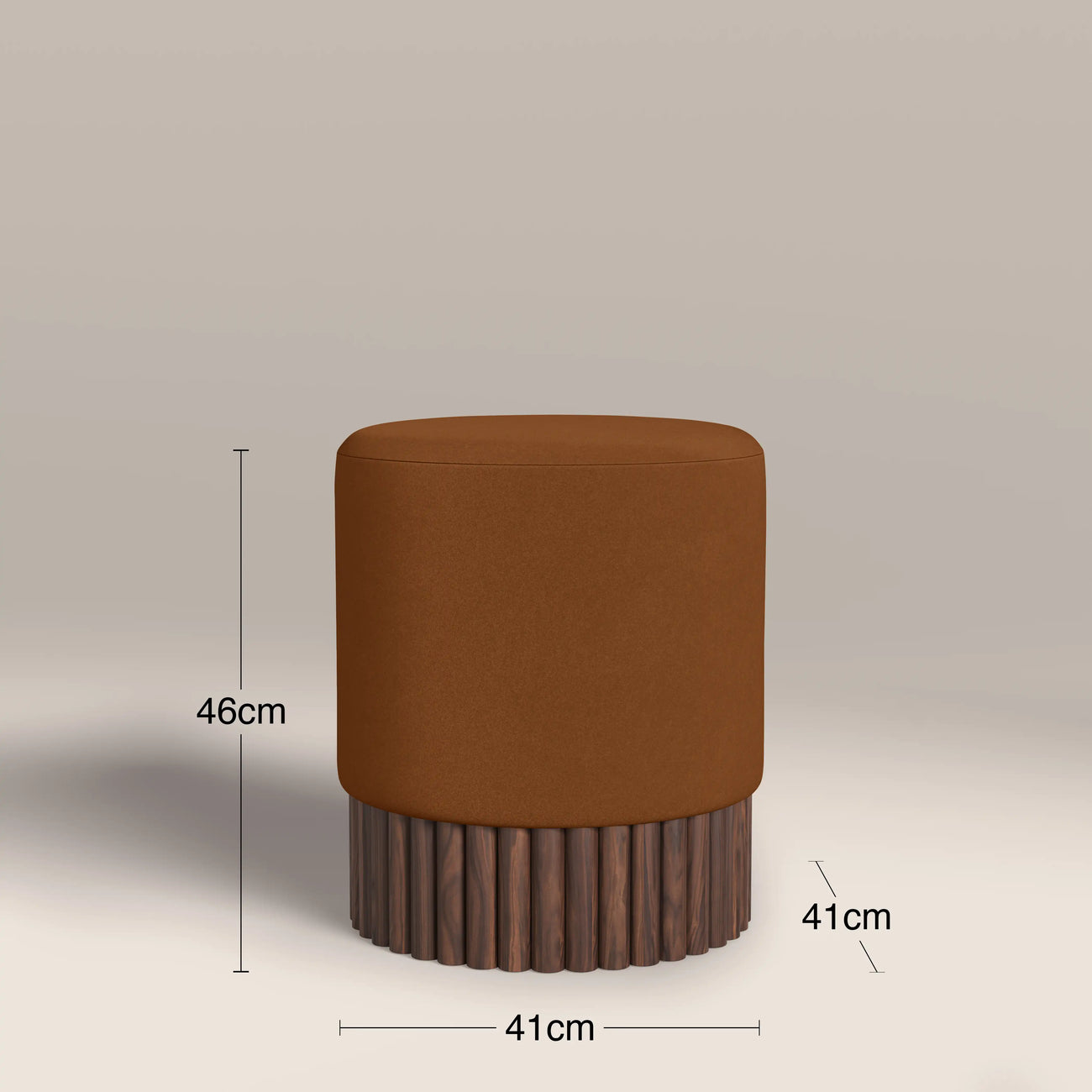 Oberon Pouffe Caramel Brown