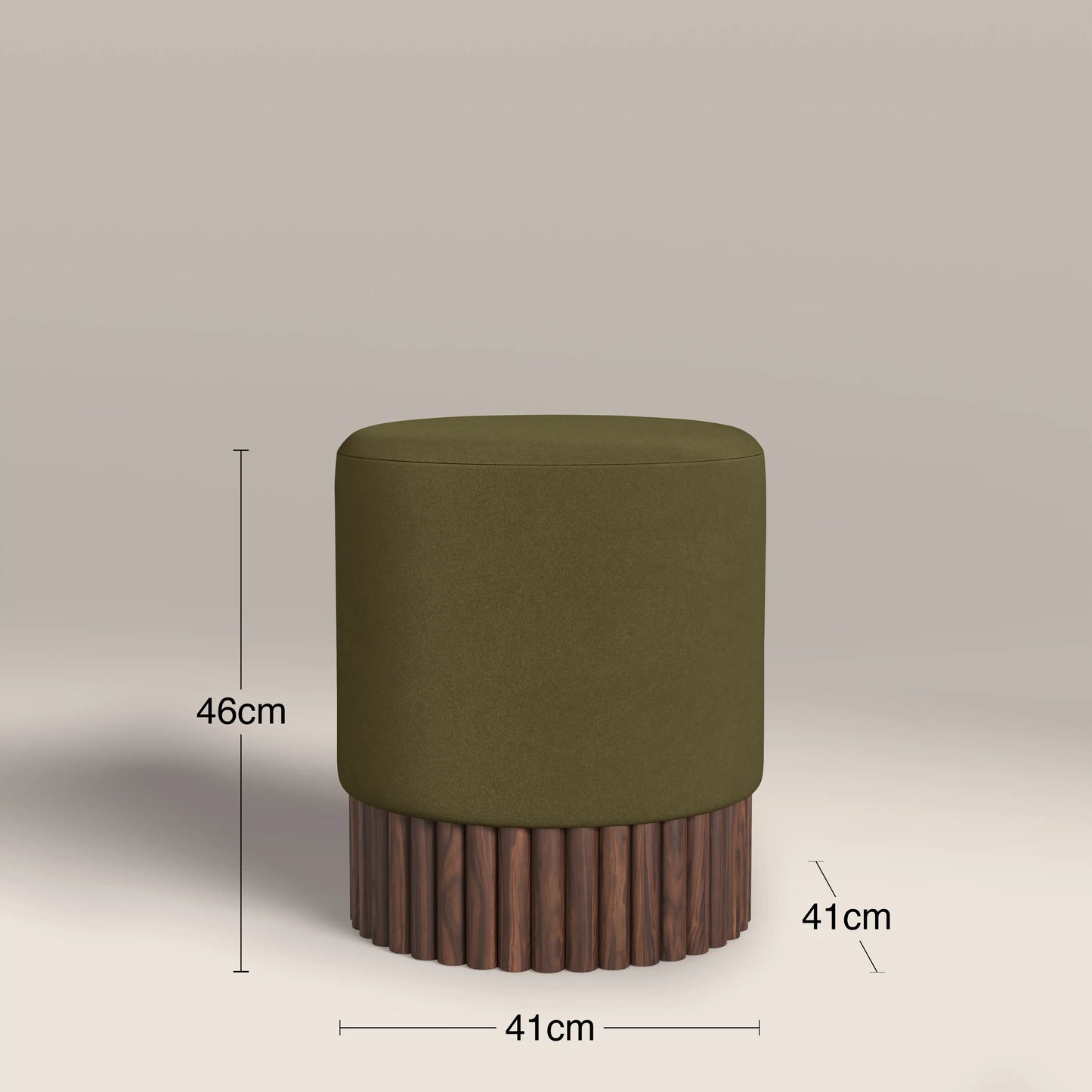 Oberon Pouffe Moss Green