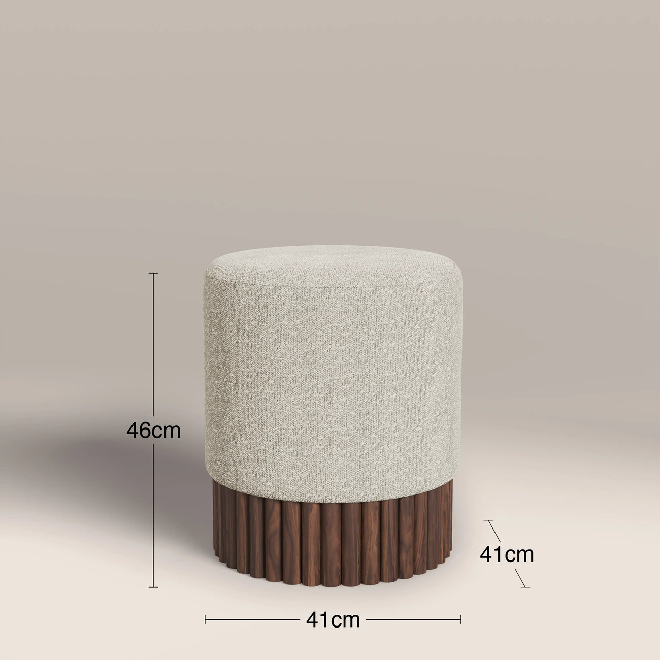 Oberon Pouffe Speckled Stone