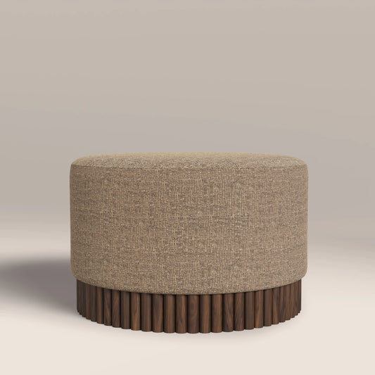 Oberon Footstool Speckled Cappuccino