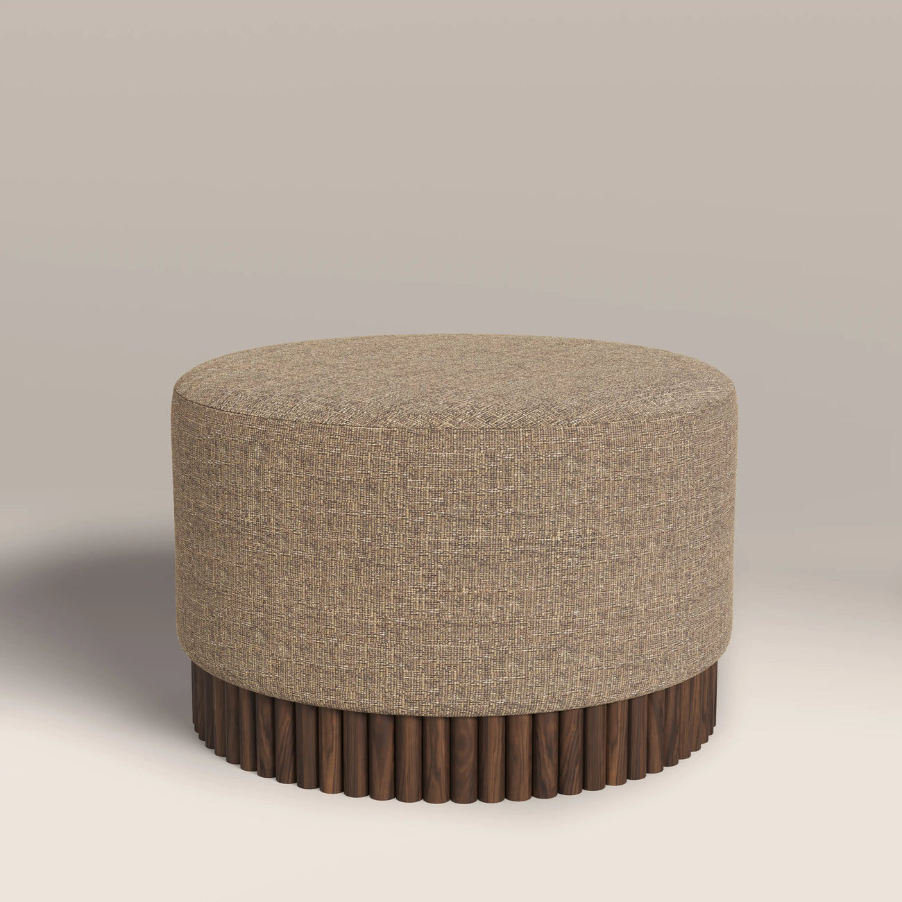 Oberon Footstool Speckled Cappuccino