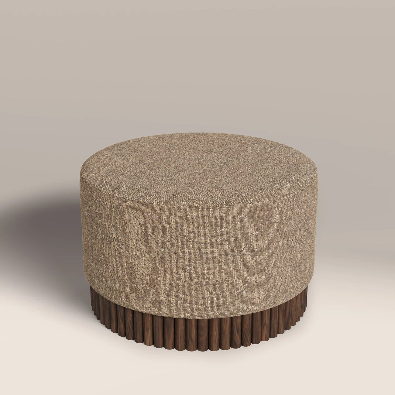 Oberon Footstool Speckled Cappuccino