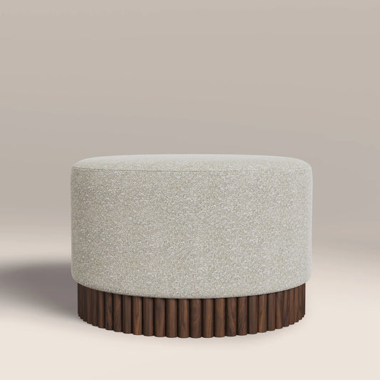 Oberon Footstool Speckled Stone