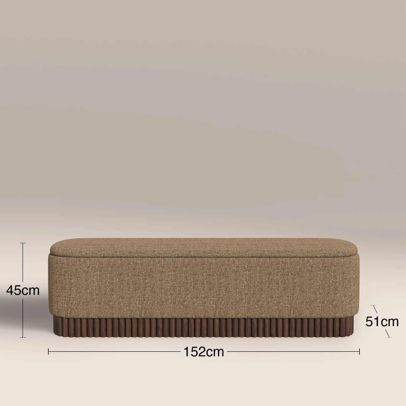 Oberon Storage Ottoman Speckled Cappuccino