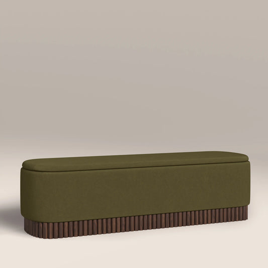 Oberon Storage Ottoman Moss Green
