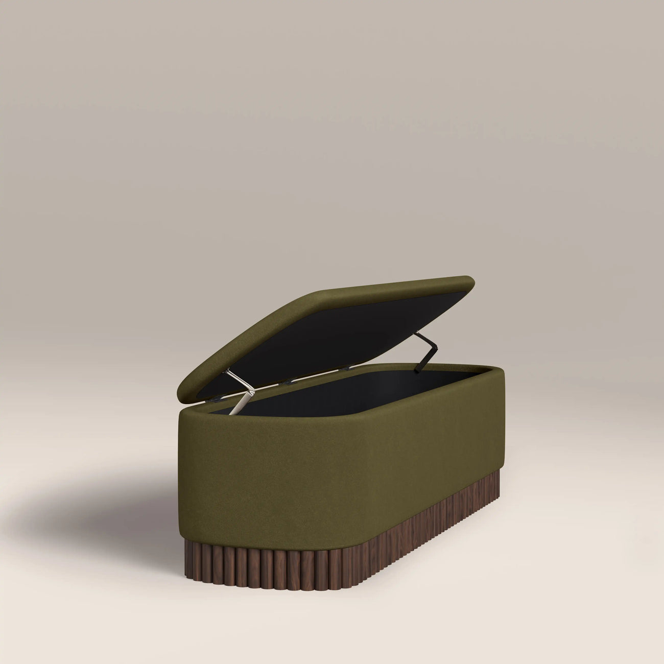 Oberon Storage Ottoman Moss Green