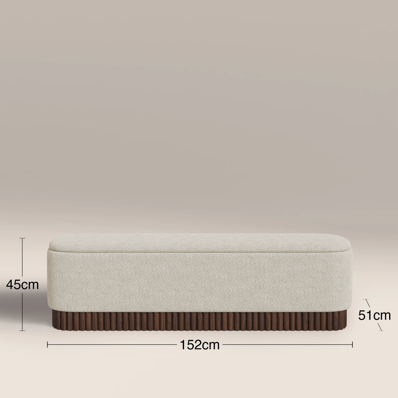 Oberon Storage Ottoman Speckled Stone