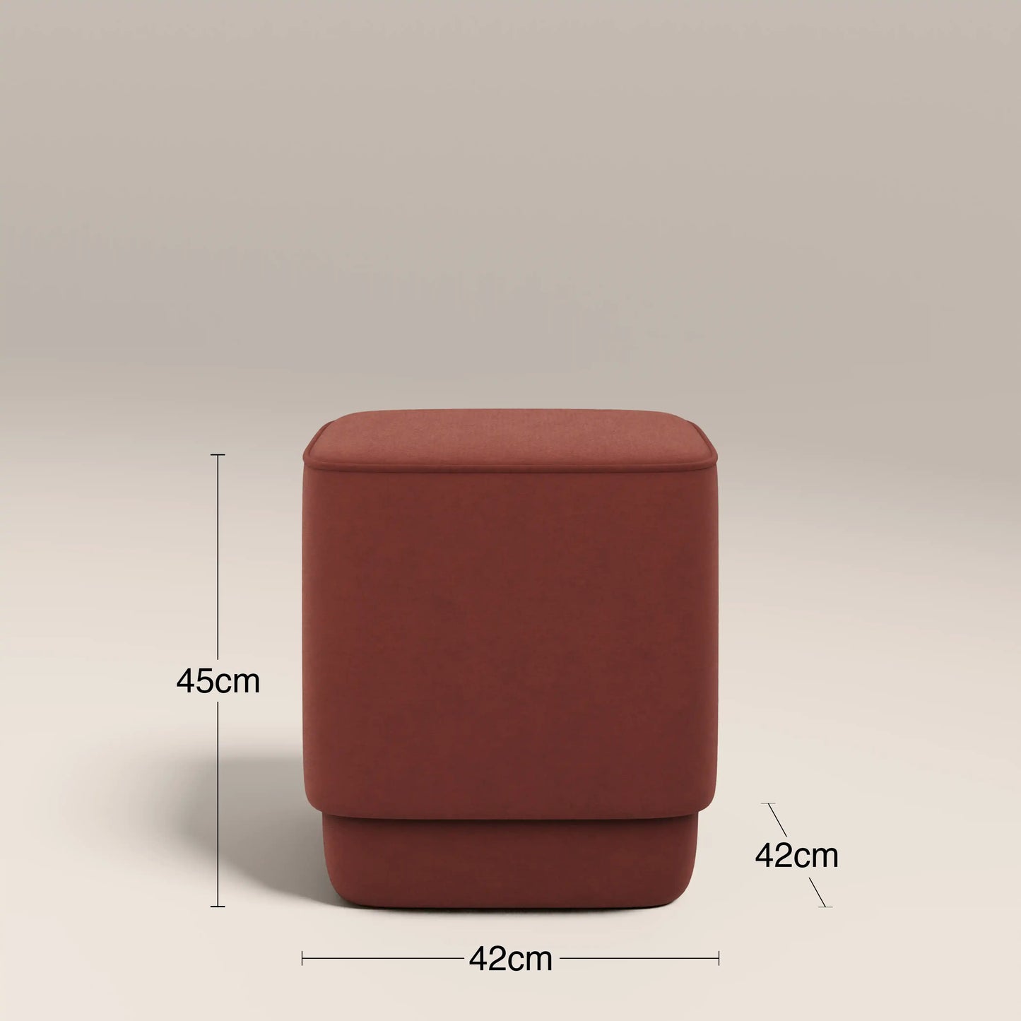 Soho Pouffe Rust Red