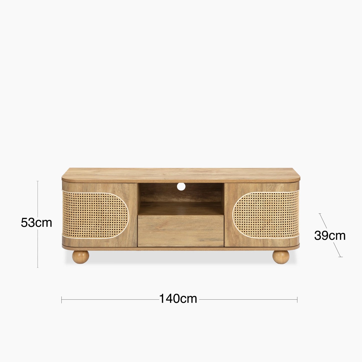 Una Wooden TV Stand Oak