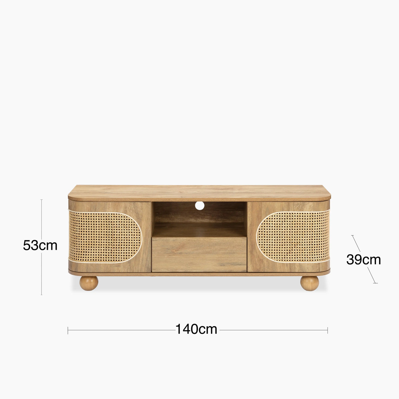 Una Wooden TV Stand Oak