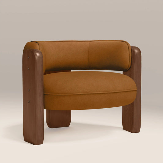 Porter Armchair Caramel Brown