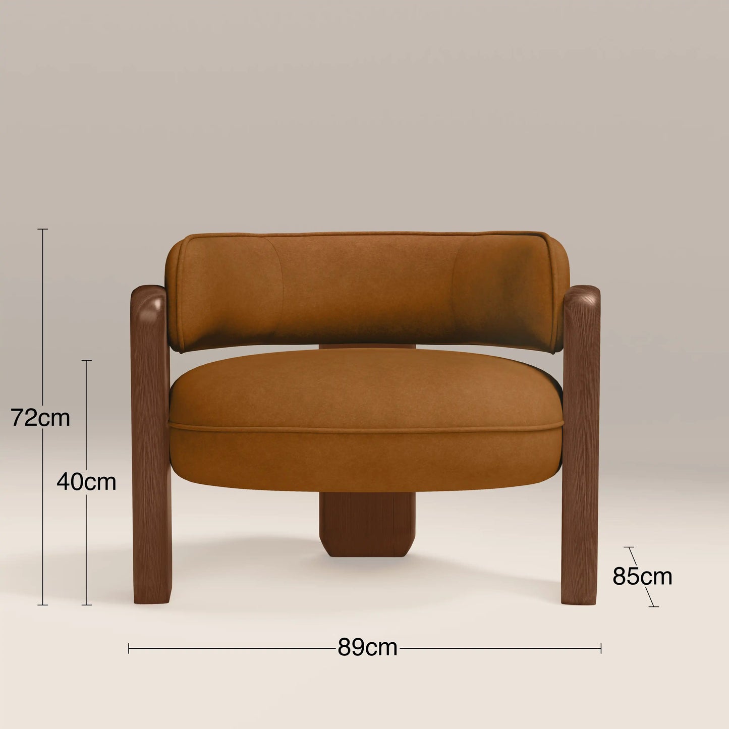 Porter Armchair Caramel Brown