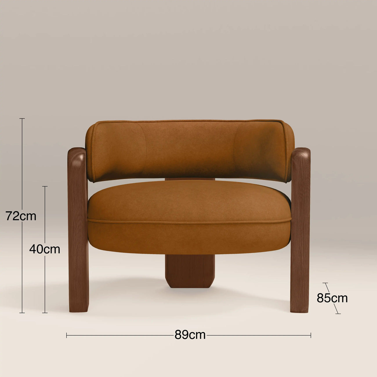 Porter Armchair Caramel Brown