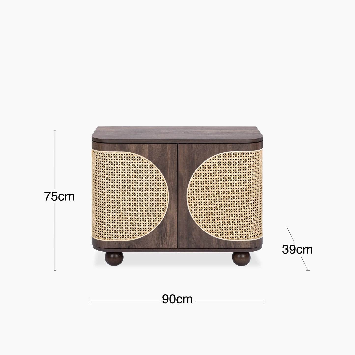Una Wooden Sideboard Walnut