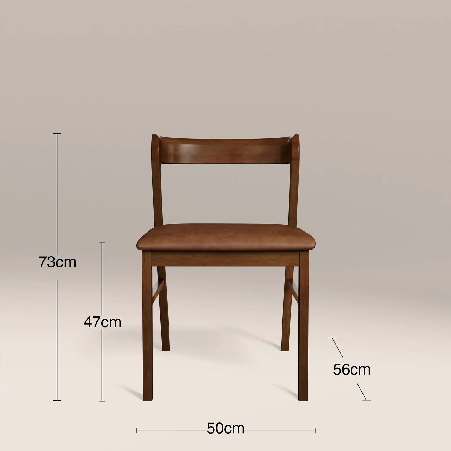 Chiswick Wooden Dining Chair Vintage Tan & Walnut