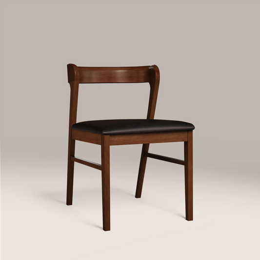Chiswick Wooden Dining Chair Black & Walnut