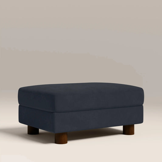 Halton Footstool Dark Blue
