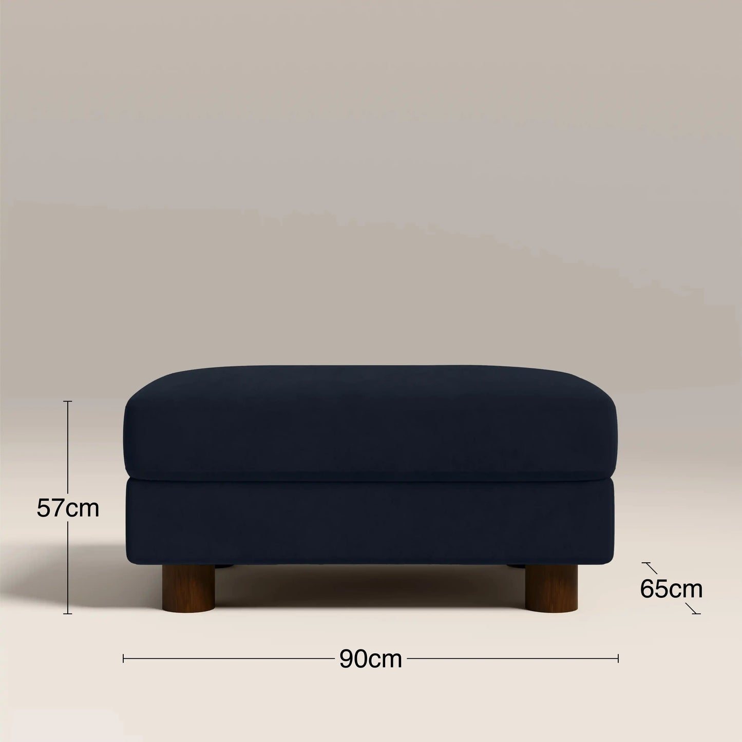 Halton Footstool Dark Blue
