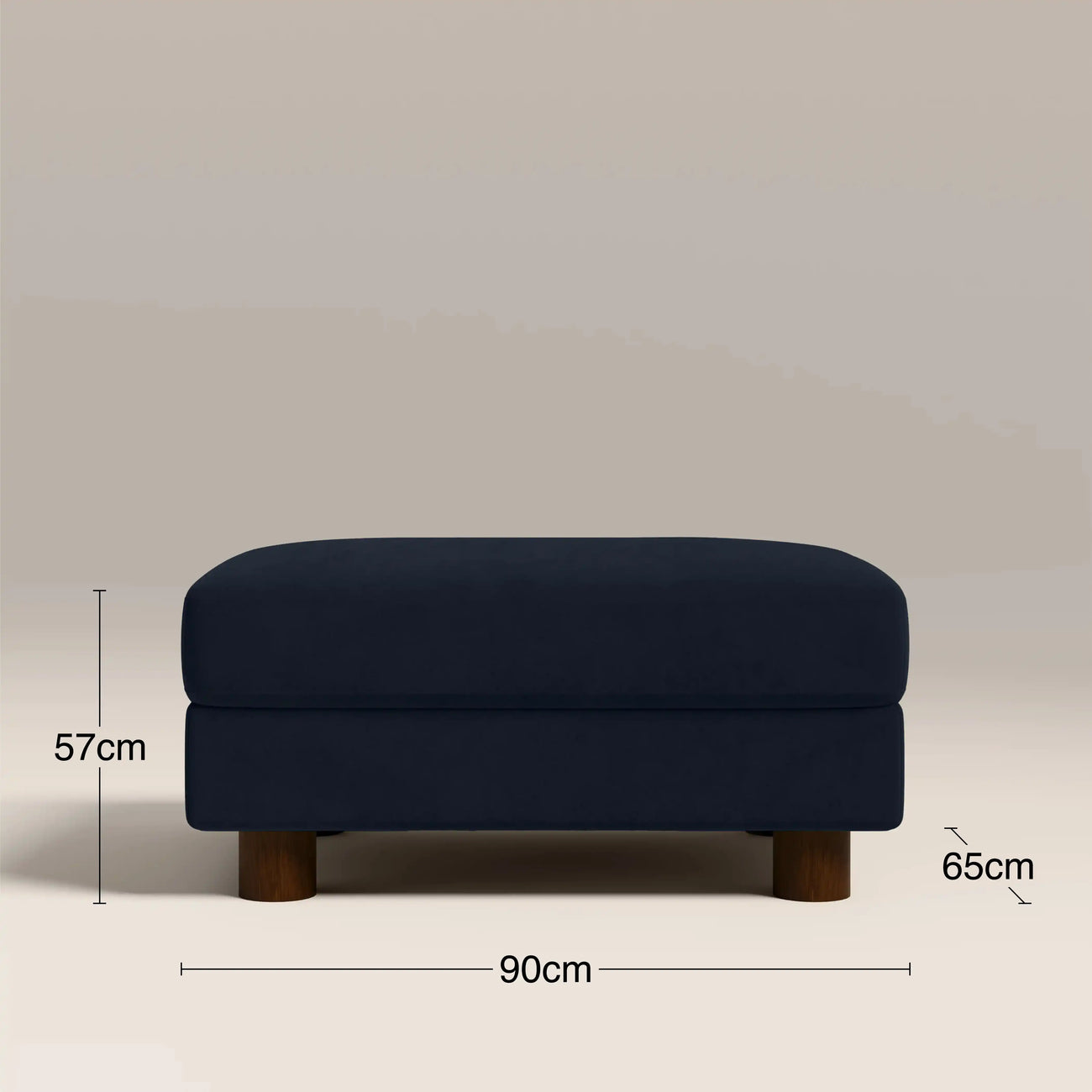 Halton Footstool Dark Blue