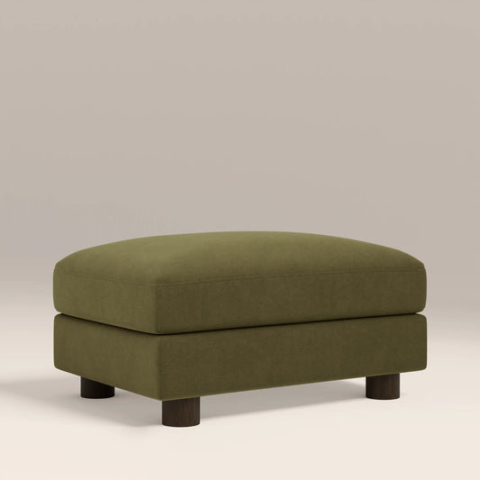 Halton Footstool Moss Green