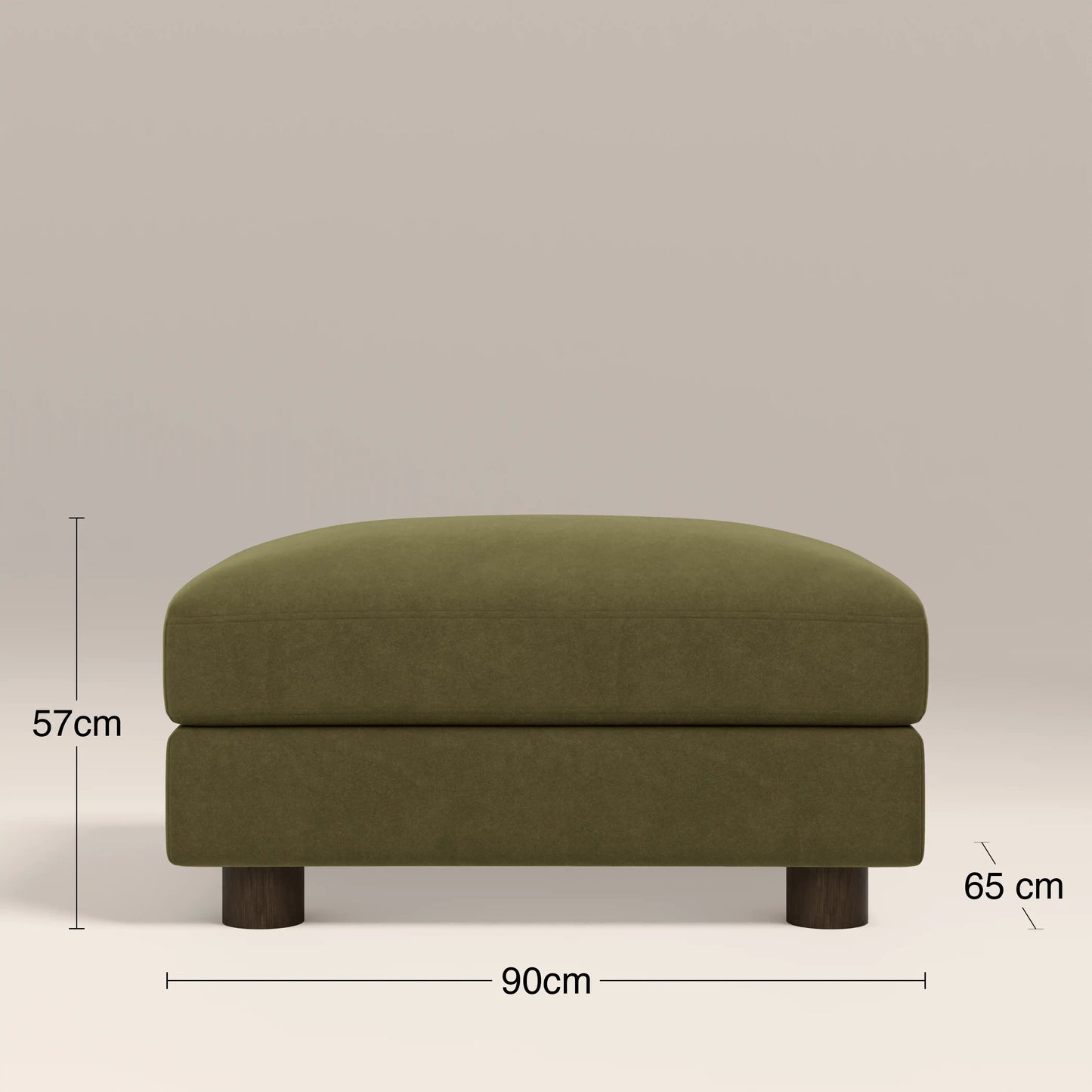 Halton Footstool Moss Green