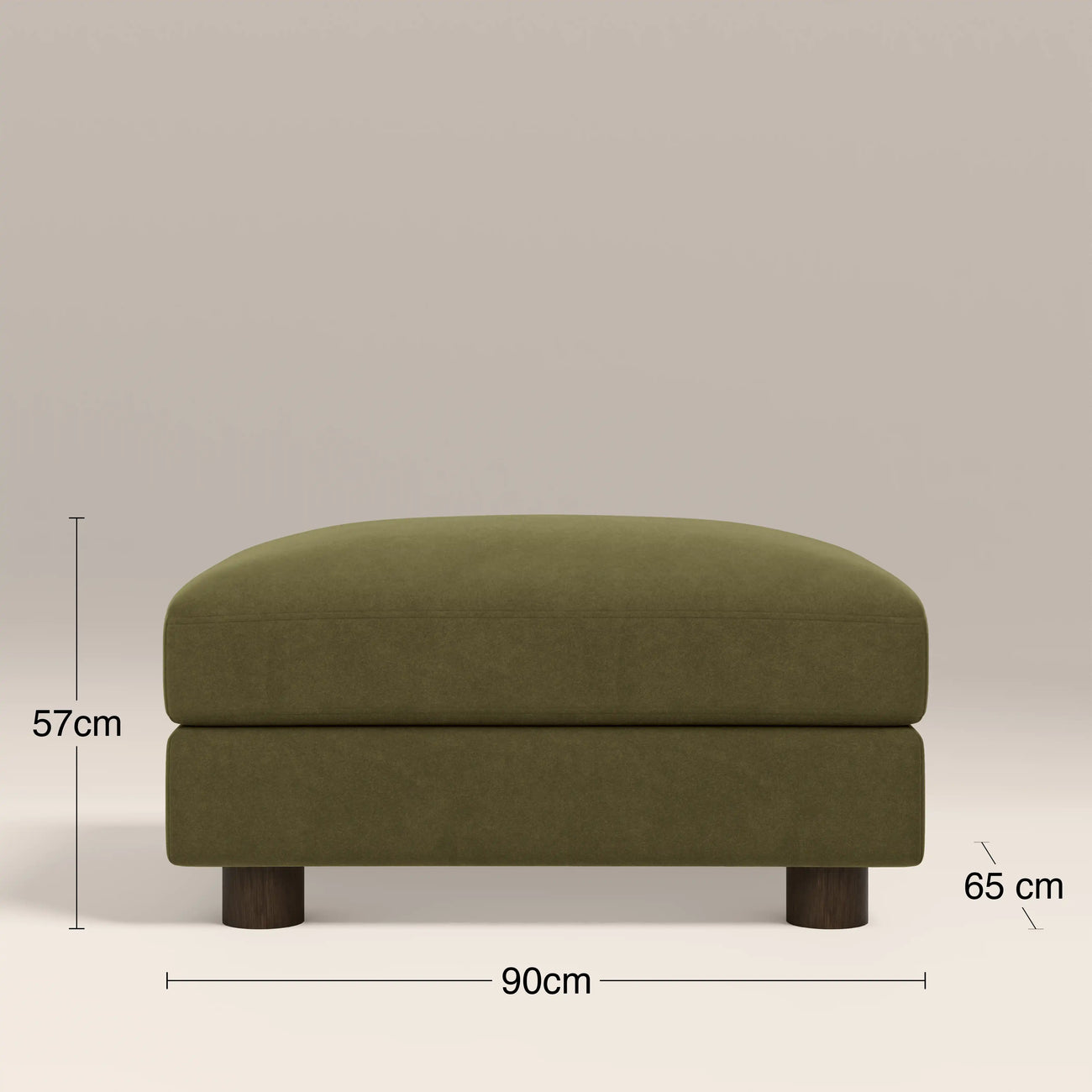 Halton Footstool Moss Green