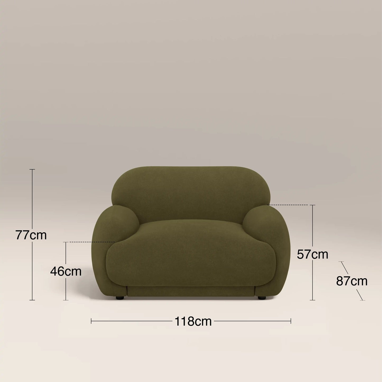 Cloud Armchair Moss Green